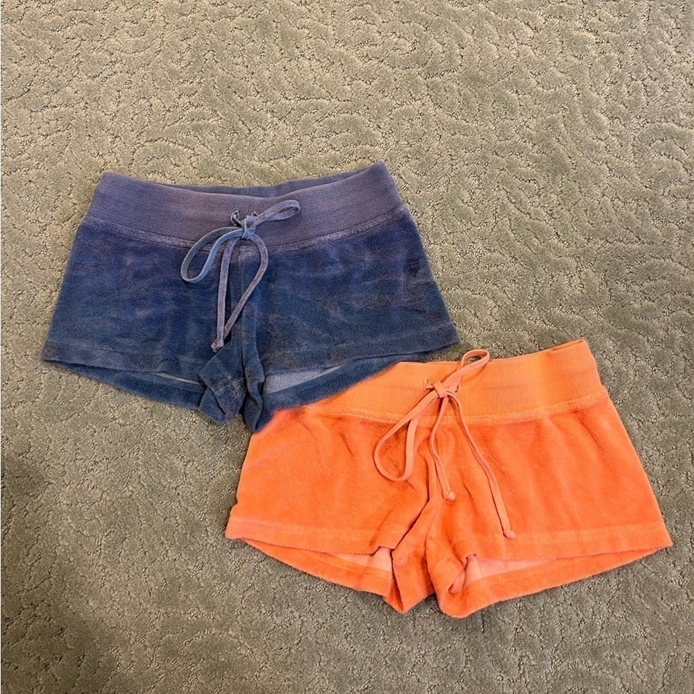 HARD TAIL bundle of 2 Terrycloth drawstring shorts both size junior medium